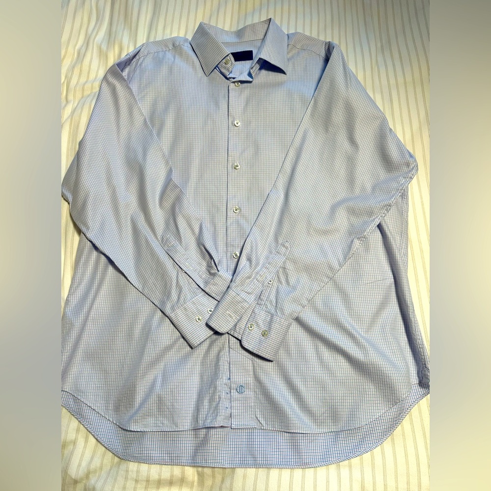 David Donahue Dress Shirt 17.5, 34/35